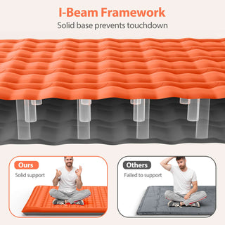 QPAU Self-inflating Sleeping Mat with a Built-in Pump for couples