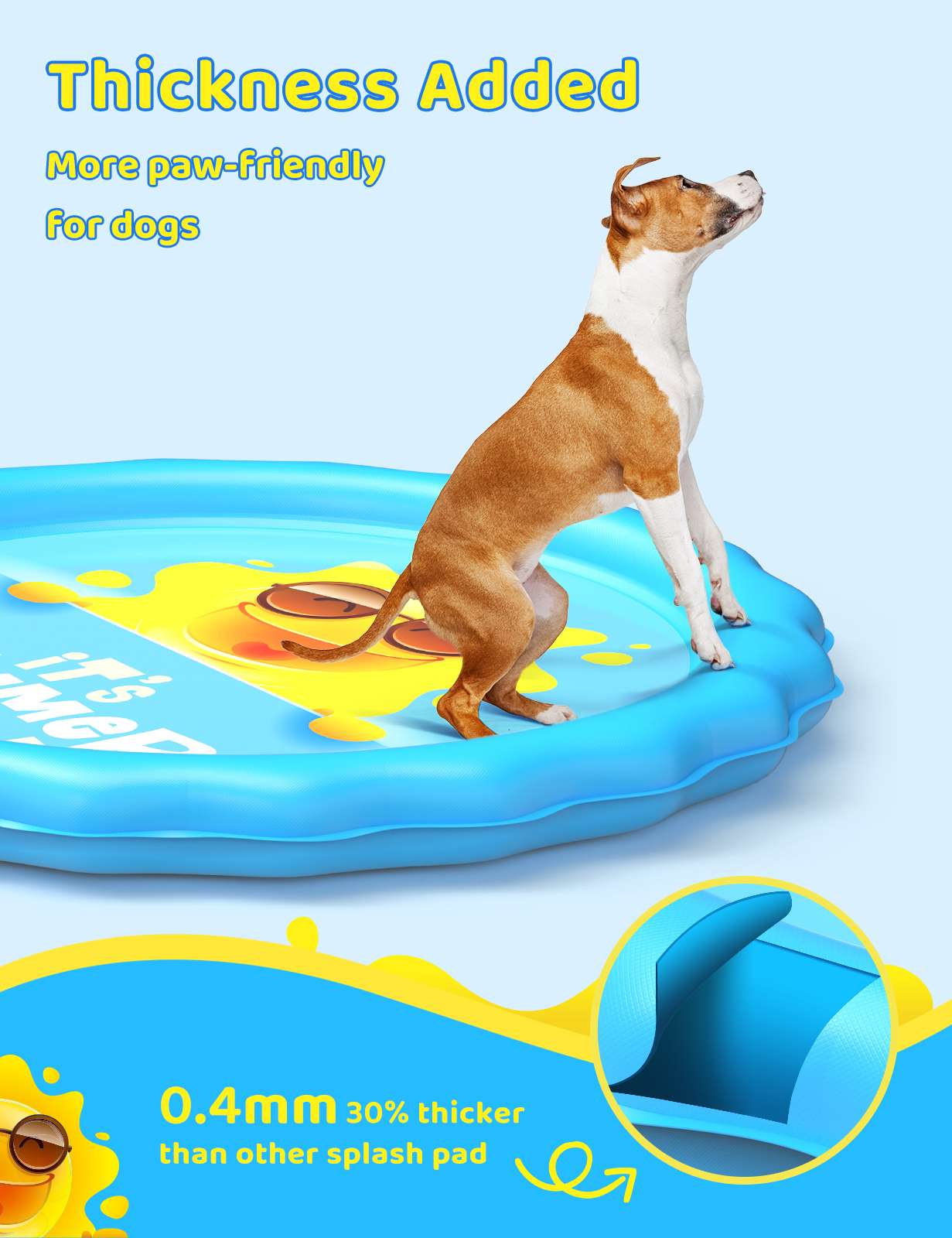 QPAU 67" Splash Pad for Dogs & Kids - QPAU