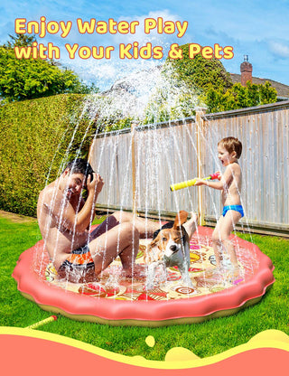 QPAU 67"  Splash Pad for Dogs & Kids